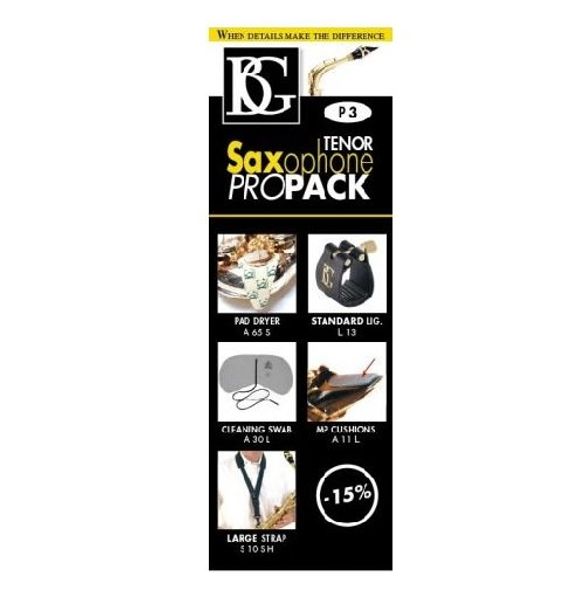 BG ProPack+ Tenorsax Sett med ligatur, reim og swabs