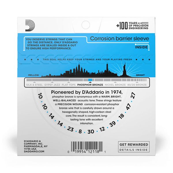 D'Addario EJ38 Phosphor Bronze 12-String (010-047)