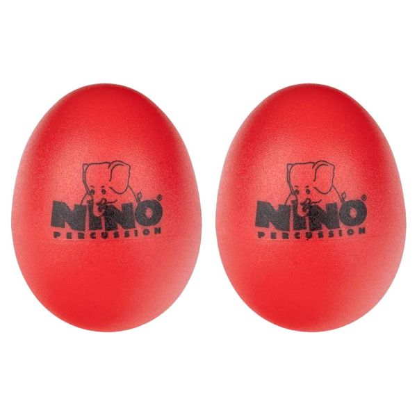 Nino Percussion 540R-2 Egg Shaker Par, Rød