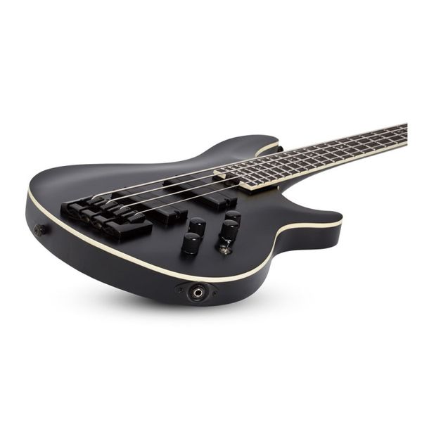 Schecter SLS Elite-4 Evil Twin Satin Black med hardcase