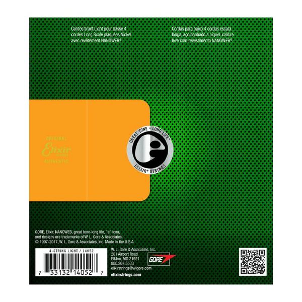 Elixir Nanoweb Nickel Plated Steel Light Bass (045-100)