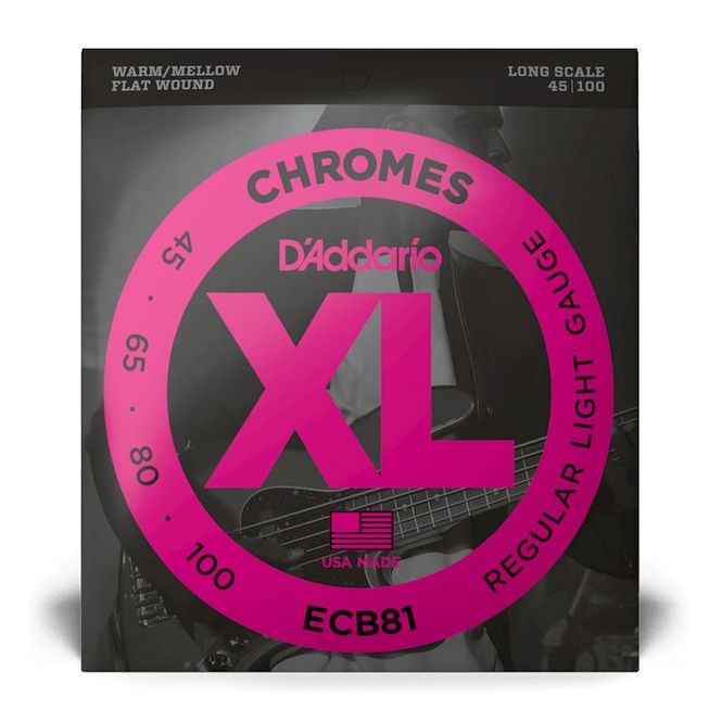Hovedbilde D'Addario ECB81 Chromes Flat Wound Bass (045-100)