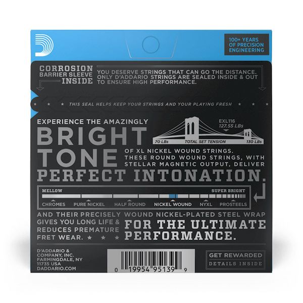 D'Addario EXL116 El. Gitar Strenger (11-52)
