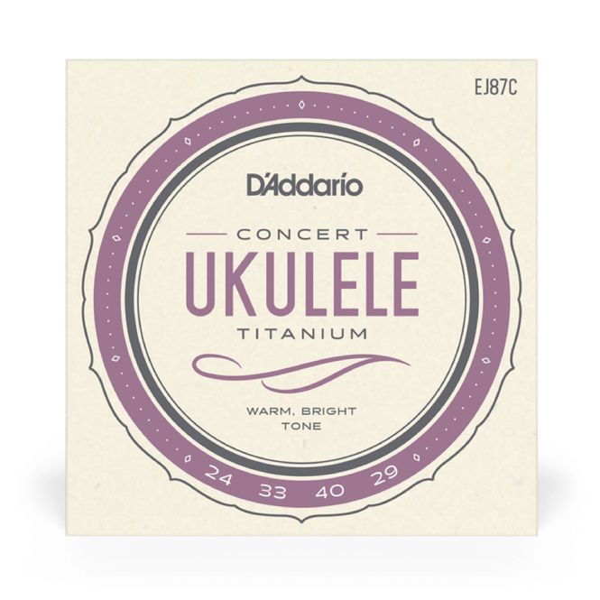 Hovedbilde D'Addario EJ87C Concert Ukulele Strenger, Titanium