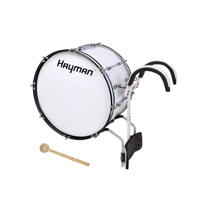 Hovedbilde Hayman MDR-2612 Marsj Stortromme, Hvit, 26x12
