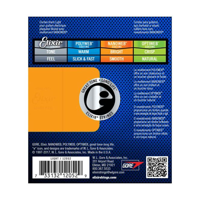 Hovedbilde Elixir 12052 Nanoweb Light El. Gitar 10-46